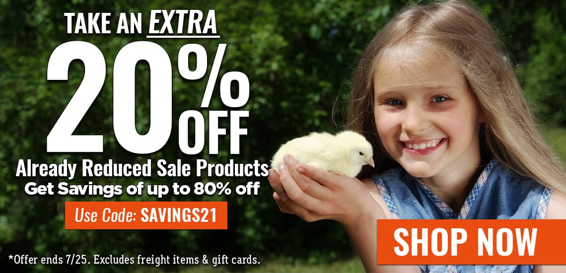 Take an Extra 20% off Already Reduced Sale Products - Use Code SAVINGS21