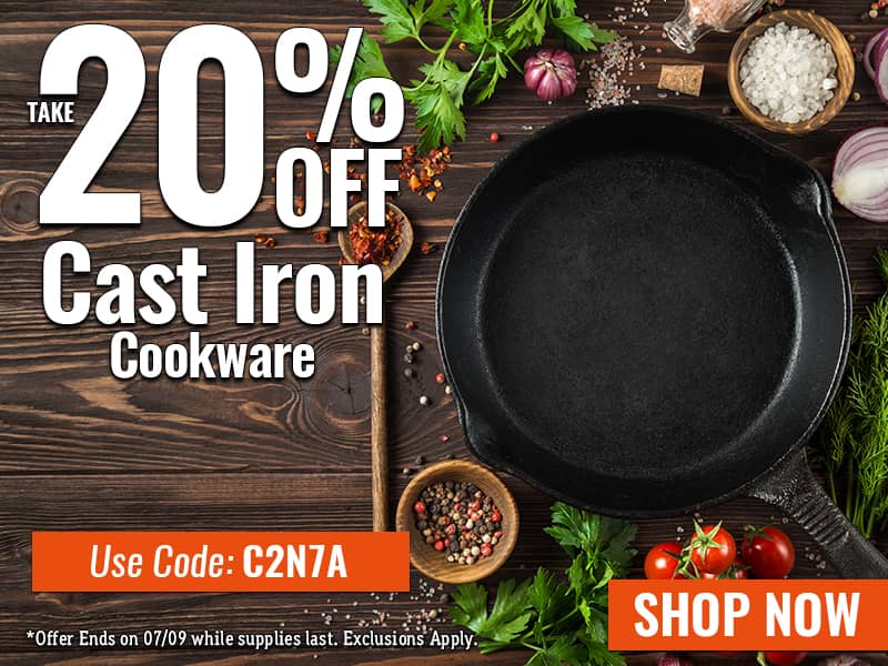 Take 20% off Cast Iron Cookware USE CODE: C2N7A