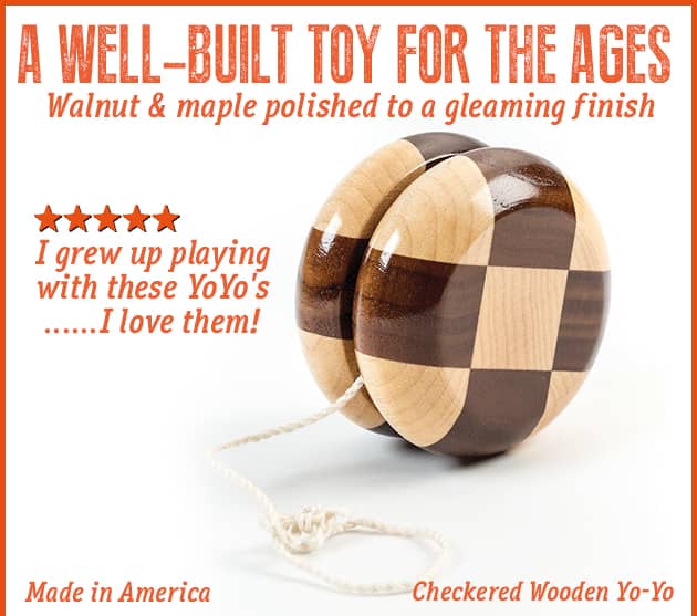Checkered Wooden Yo-Yo - SHOP TOP-RATED PRODUCTS