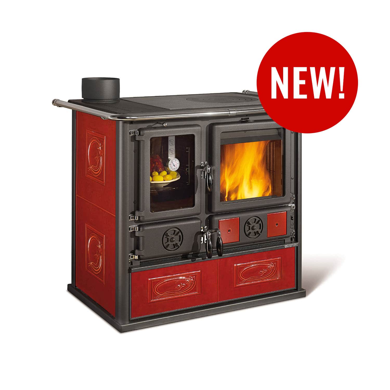 NEW! LA NORDICA ROSA SINISTRA REVERSE WOOD COOK STOVE